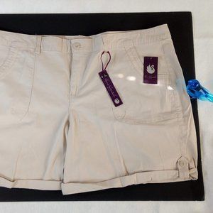 Gloria Vanderbilt Misha Pebblestone Shorts 20W NWT